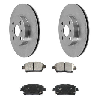 DuraGo® - Premium 1-Piece Plain Brake Kit with Semi-Metallic Brake Pads