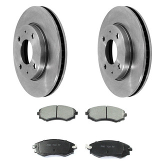 DuraGo® - Premium™ Plain Front Brake Kit with Semi-Metallic Pads