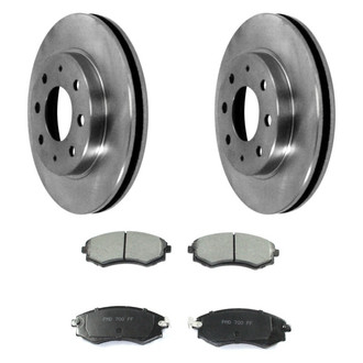 DuraGo® - Premium™ Plain Front Brake Kit with Semi-Metallic Pads