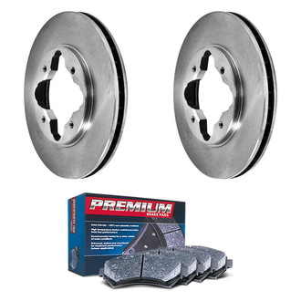 DuraGo® - Premium™ Plain Front Brake Kit with Semi-Metallic Pads