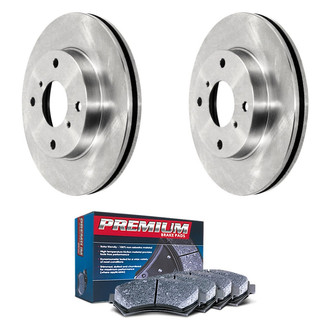 DuraGo® - Premium™ Plain Front Brake Kit with Semi-Metallic Pads
