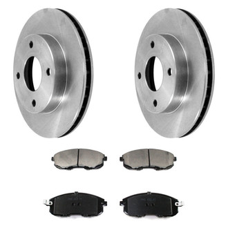 DuraGo® - Premium™ Plain Front Brake Kit with Semi-Metallic Pads