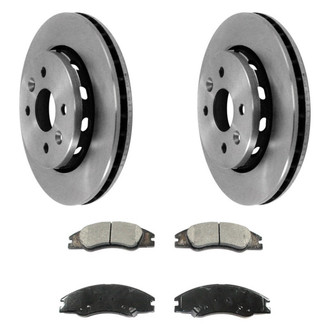 DuraGo® - Premium™ Plain Front Brake Kit with Semi-Metallic Pads