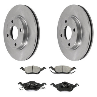 DuraGo® - Premium™ Plain Front Brake Kit with Semi-Metallic Pads