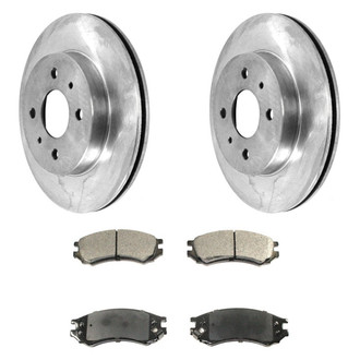 DuraGo® - Premium™ Plain Front Brake Kit with Semi-Metallic Pads