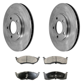 DuraGo® - Plain Front Brake Kit with Ceramic Pads