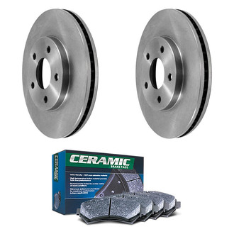 DuraGo® - 1-Piece Plain Brake Kit with Ceramic Brake Pads