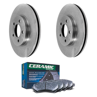 DuraGo® - 1-Piece Plain Brake Kit with Ceramic Brake Pads