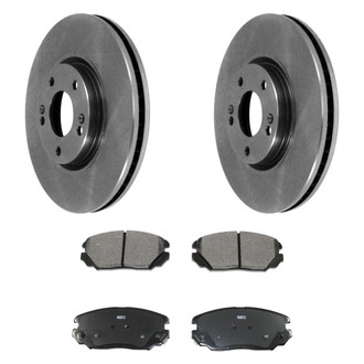 DuraGo® - 1-Piece Plain Brake Kit with Ceramic Brake Pads