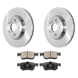 DuraGo® - 1-Piece Plain Brake Kit with Ceramic Brake Pads