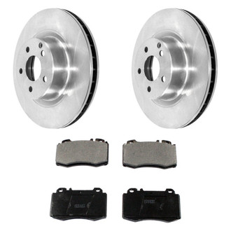DuraGo® - 1-Piece Drilled Brake Kit with Ceramic Brake Pads