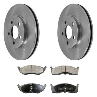 DuraGo® - 1-Piece Plain Brake Kit with Ceramic Brake Pads