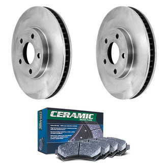 DuraGo® - 1-Piece Plain Brake Kit with Ceramic Brake Pads