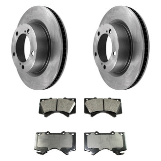 DuraGo® - Plain Front Brake Kit with Ceramic Pads