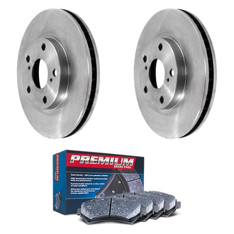 DuraGo® - Premium™ Plain Front Brake Kit with Semi-Metallic Pads