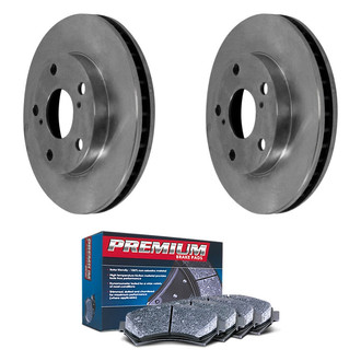 DuraGo® - Premium™ Plain Front Brake Kit with Semi-Metallic Pads