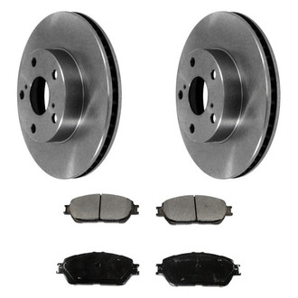 DuraGo® - Premium™ Plain Front Brake Kit with Semi-Metallic Pads