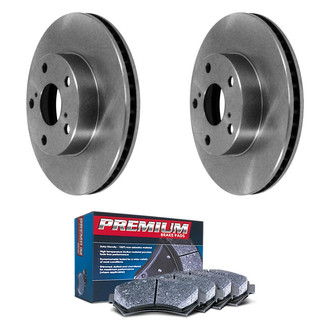 DuraGo® - Premium™ Plain Front Brake Kit with Semi-Metallic Pads