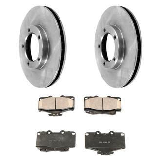 DuraGo® - Premium™ Plain Front Brake Kit with Semi-Metallic Pads