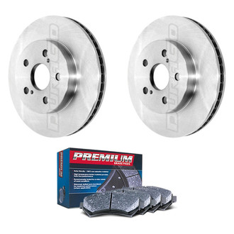 DuraGo® - Premium™ Plain Front Brake Kit with Semi-Metallic Pads