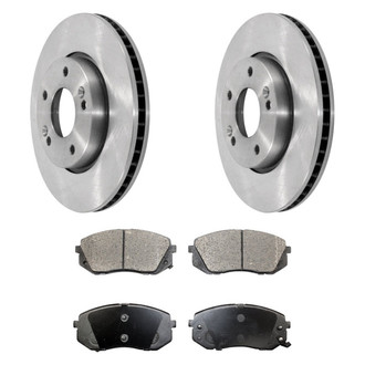DuraGo® - Premium™ Plain Front Brake Kit with Semi-Metallic Pads