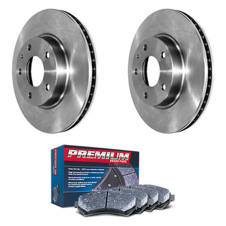 DuraGo® - Premium™ Plain Front Brake Kit with Semi-Metallic Pads