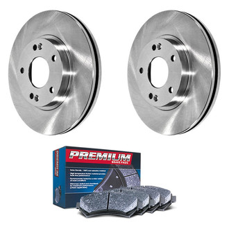 DuraGo® - Premium™ Plain Front Brake Kit with Semi-Metallic Pads