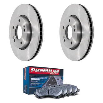 DuraGo® - Premium™ Plain Front Brake Kit with Semi-Metallic Pads