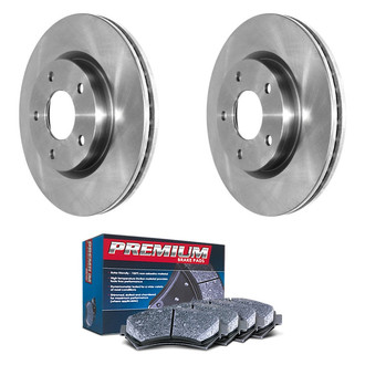 DuraGo® - Premium™ Plain Front Brake Kit with Semi-Metallic Pads