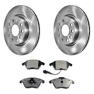 DuraGo® - Premium™ Plain Front Brake Kit with Semi-Metallic Pads