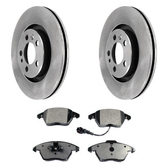 DuraGo® - Premium™ Plain Front Brake Kit with Semi-Metallic Pads