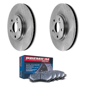 DuraGo® - Premium™ Plain Front Brake Kit with Semi-Metallic Pads