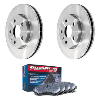 DuraGo® - Premium™ Plain Front Brake Kit with Semi-Metallic Pads