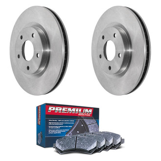 DuraGo® - Premium™ Plain Front Brake Kit with Semi-Metallic Pads