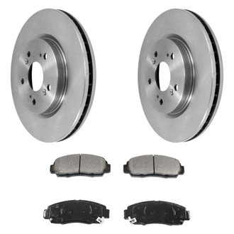 DuraGo® - Premium™ Plain Front Brake Kit with Semi-Metallic Pads