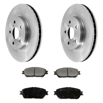 DuraGo® - Premium™ Plain Front Brake Kit with Semi-Metallic Pads