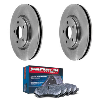 DuraGo® - Premium™ Plain Front Brake Kit with Semi-Metallic Pads