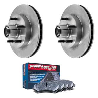 DuraGo® - Premium™ Plain Front Brake Kit with Semi-Metallic Pads
