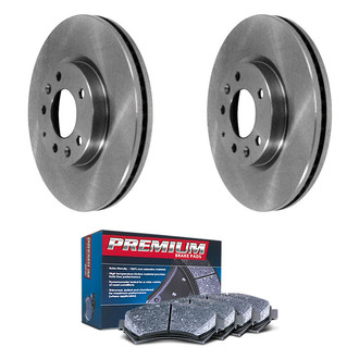 DuraGo® - Premium™ Plain Front Brake Kit with Semi-Metallic Pads
