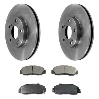 DuraGo® - Premium™ Plain Front Brake Kit with Semi-Metallic Pads