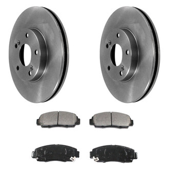 DuraGo® - Premium™ Plain Front Brake Kit with Semi-Metallic Pads
