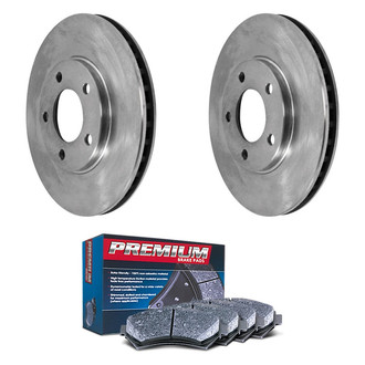 DuraGo® - Premium™ Plain Front Brake Kit with Semi-Metallic Pads