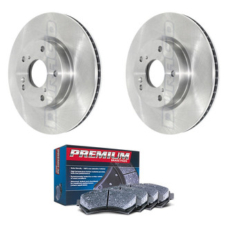 DuraGo® - Premium™ Plain Front Brake Kit with Semi-Metallic Pads