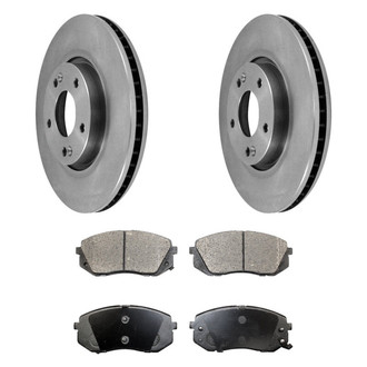 DuraGo® - Premium™ Plain Front Brake Kit with Semi-Metallic Pads