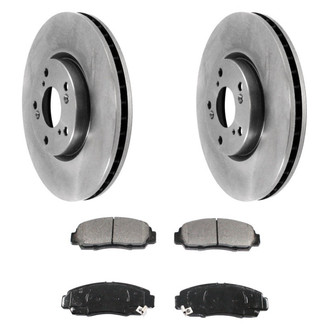 DuraGo® - Premium™ Plain Front Brake Kit with Semi-Metallic Pads