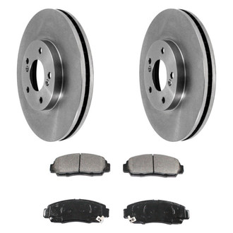 DuraGo® - Premium 1-Piece Plain Brake Kit with Semi-Metallic Brake Pads