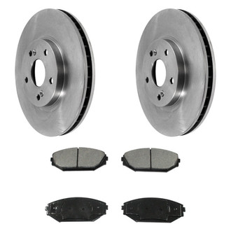 DuraGo® - Premium 1-Piece Plain Brake Kit with Semi-Metallic Brake Pads