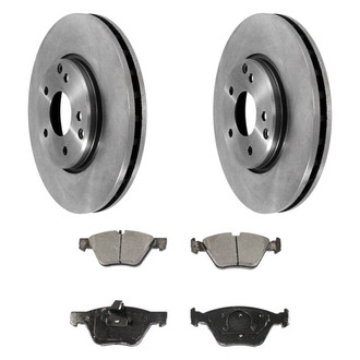 DuraGo® - Premium™ Plain Front Brake Kit with Semi-Metallic Pads