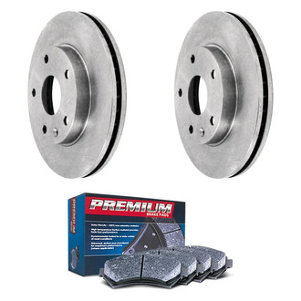 DuraGo® - Premium™ Plain Front Brake Kit with Semi-Metallic Pads