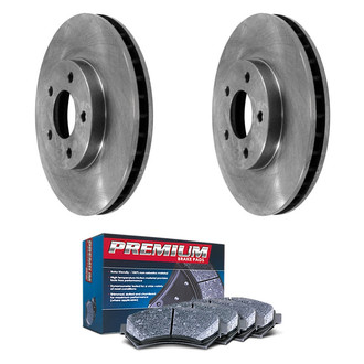 DuraGo® - Premium™ Plain Front Brake Kit with Semi-Metallic Pads